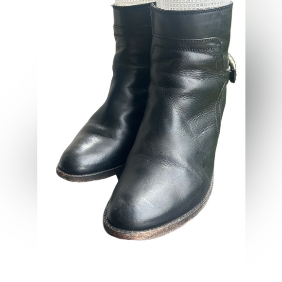 Frye Janis Black Leather Ankle Booties - Picture 5 of 8